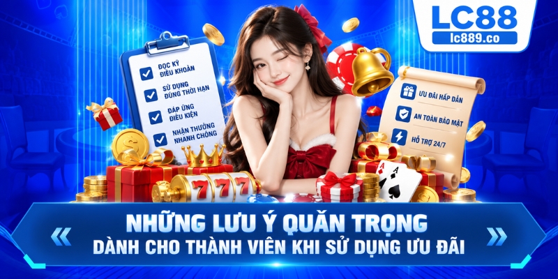 Những lưu ý quan trọng dành cho thành viên khi sử dụng ưu đãi